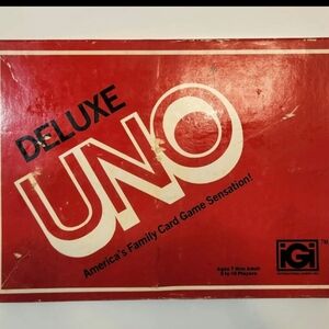 Vintage UNO DELUXE Edition Classic Card Game 1983 Hasbro #3001
